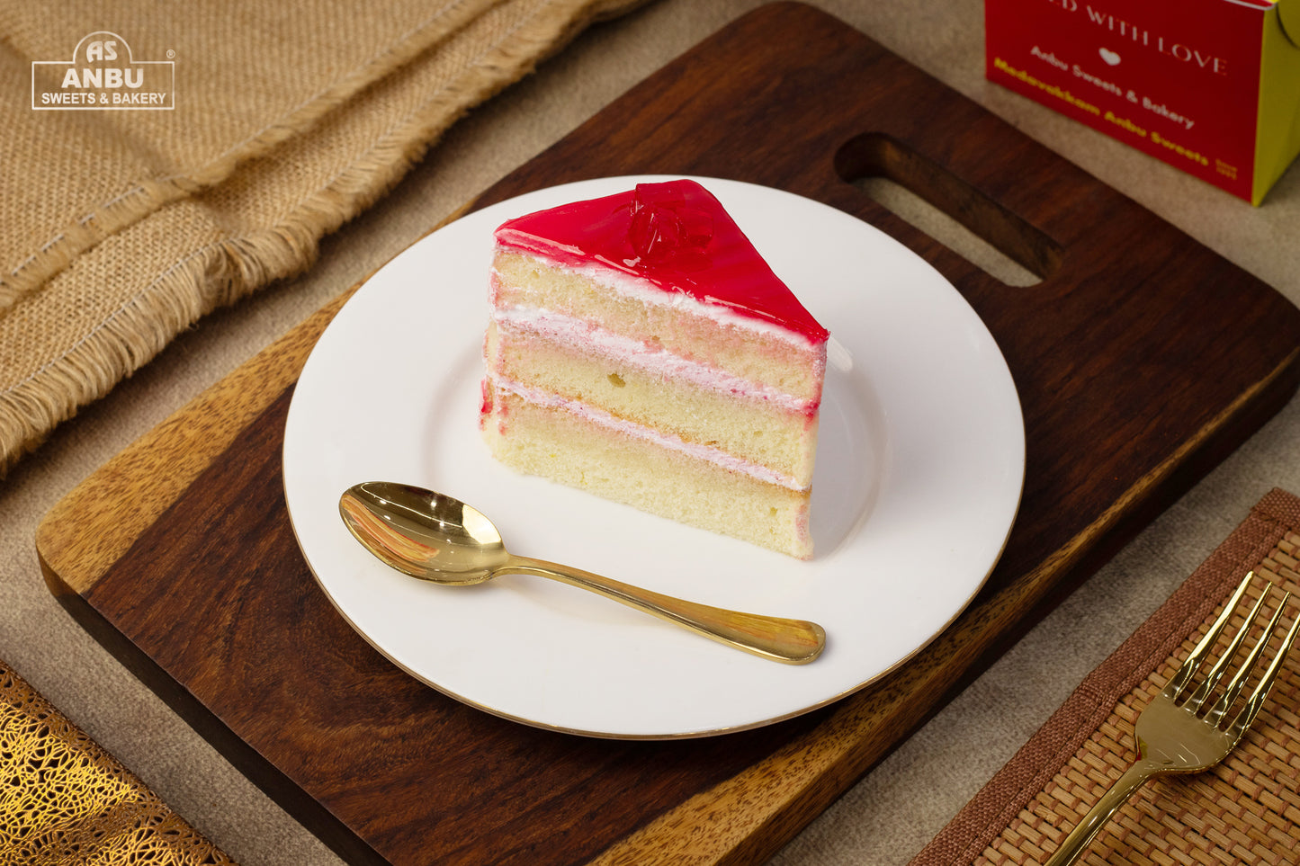 Strawberry Cake Slice