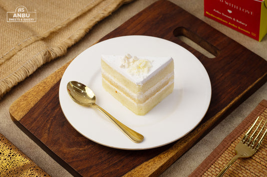 White Forest Cake piece